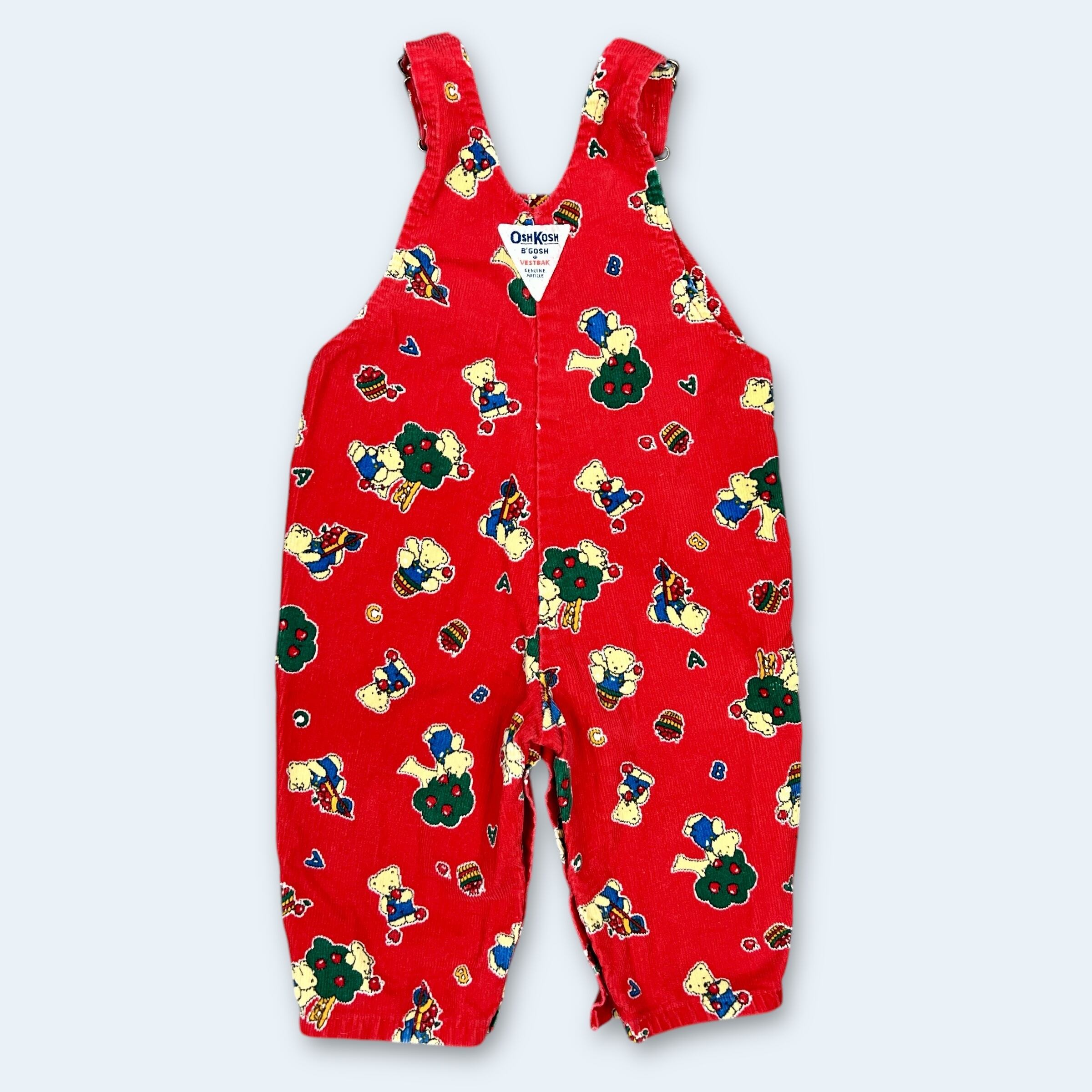 OshKosh 花柄コーデュロイオーバーオール use製 希少 vintage oshkosh