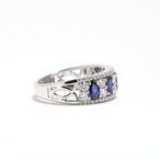サファイアリング K18(WG) / 1.290ct/ DA 0.890ct