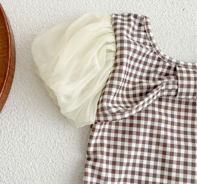 予約gingham check swimsuit　