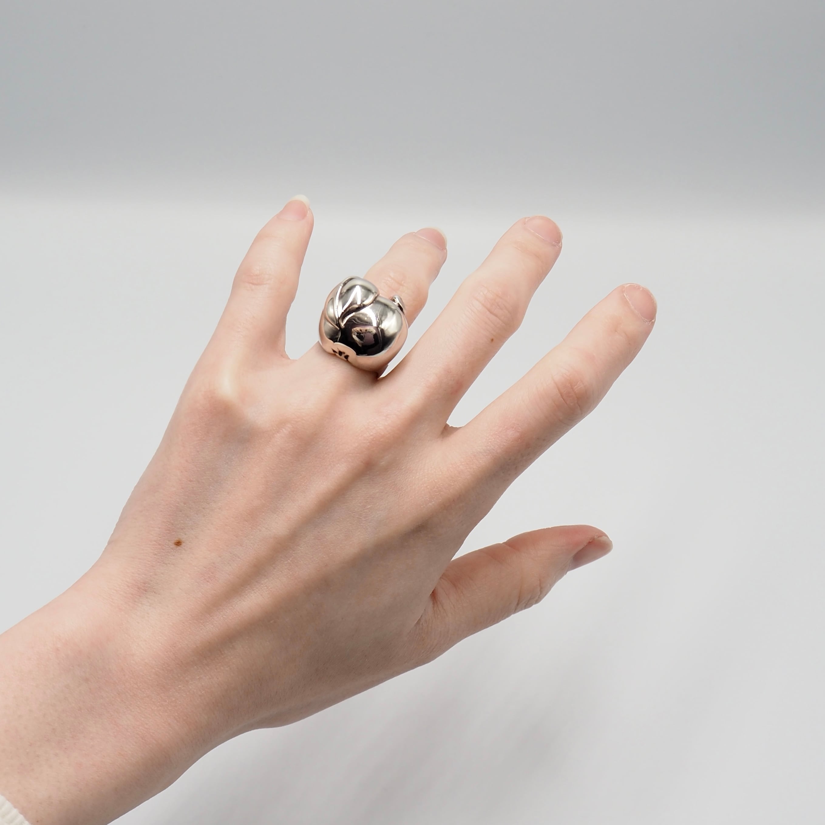 HERMES 約10号 アップルモチーフ リング シルバー925 エルメス 付属品