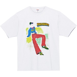 【ユニセックス7.4oz スーパーヘビーTシャツ】赤いパンツのお姉さん前面柄