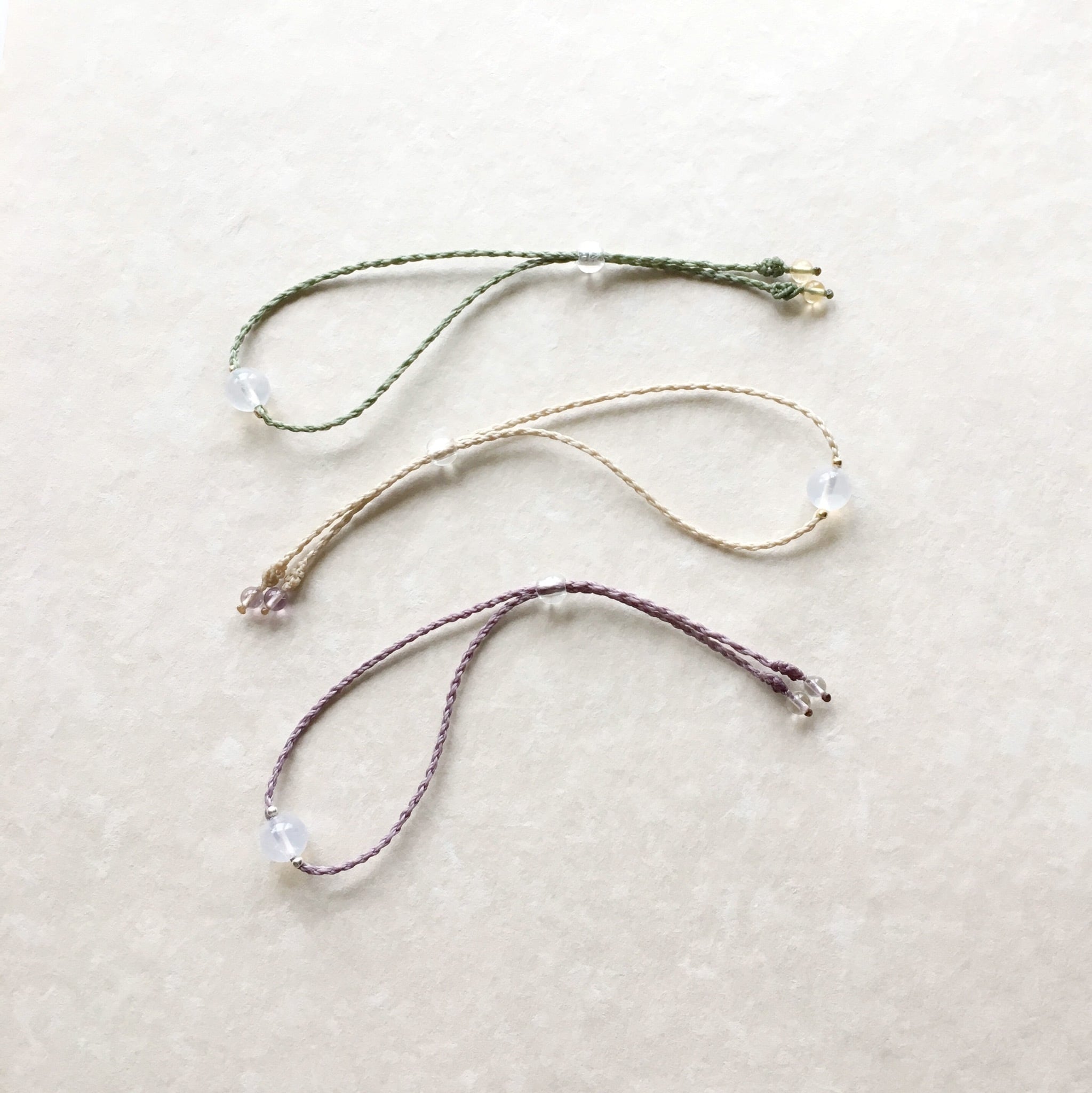 K2ムーンクォーツ macramé bracelet