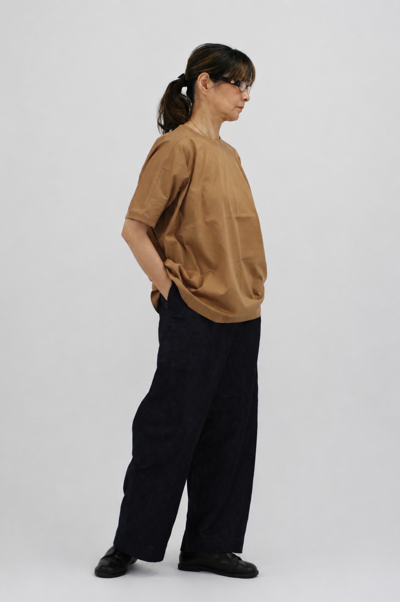 【ASEEDONCLÖUD】 Kafusho T-shirt / Ivory・Brown