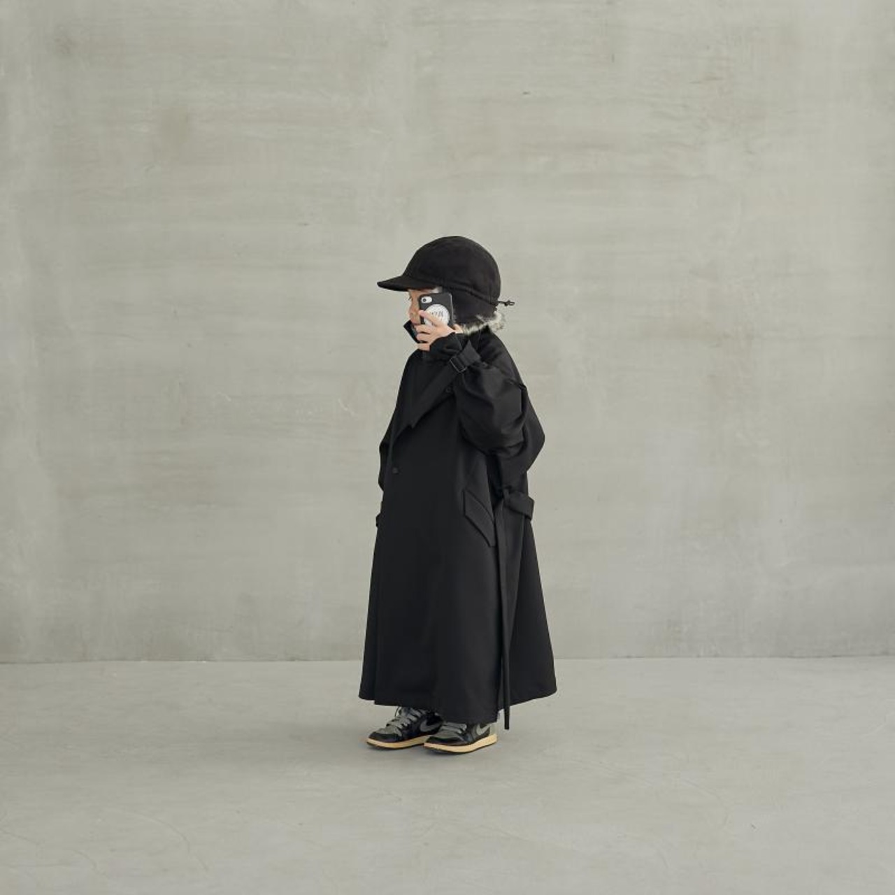 〈 MOUN TEN. 23AW 〉 stretch twill over coat / black / 125-140