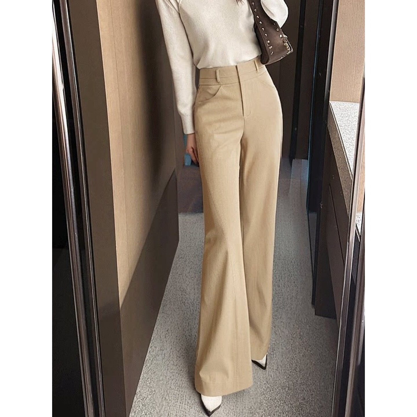 スタイルアップフレアワイドパンツ 2color RA3155