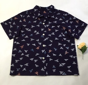 浴衣アロハシャツ(折鶴)レディスL