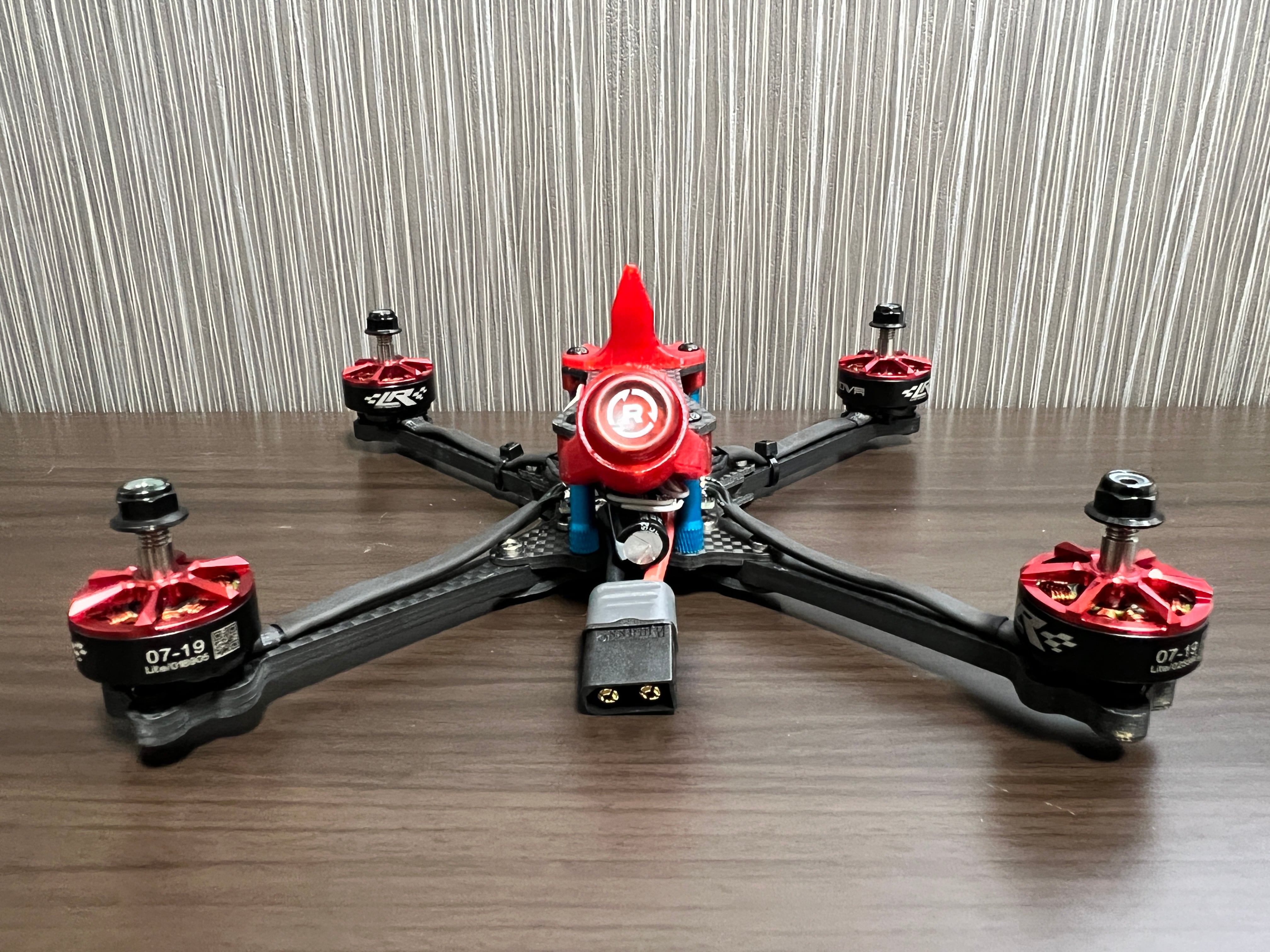 完成機④】さめぇドローン＠レース6S仕様_レッド | 【FPVドローン