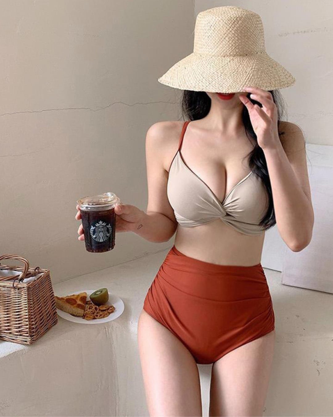 ツイストバスト×ハイウエストビキニ m25034