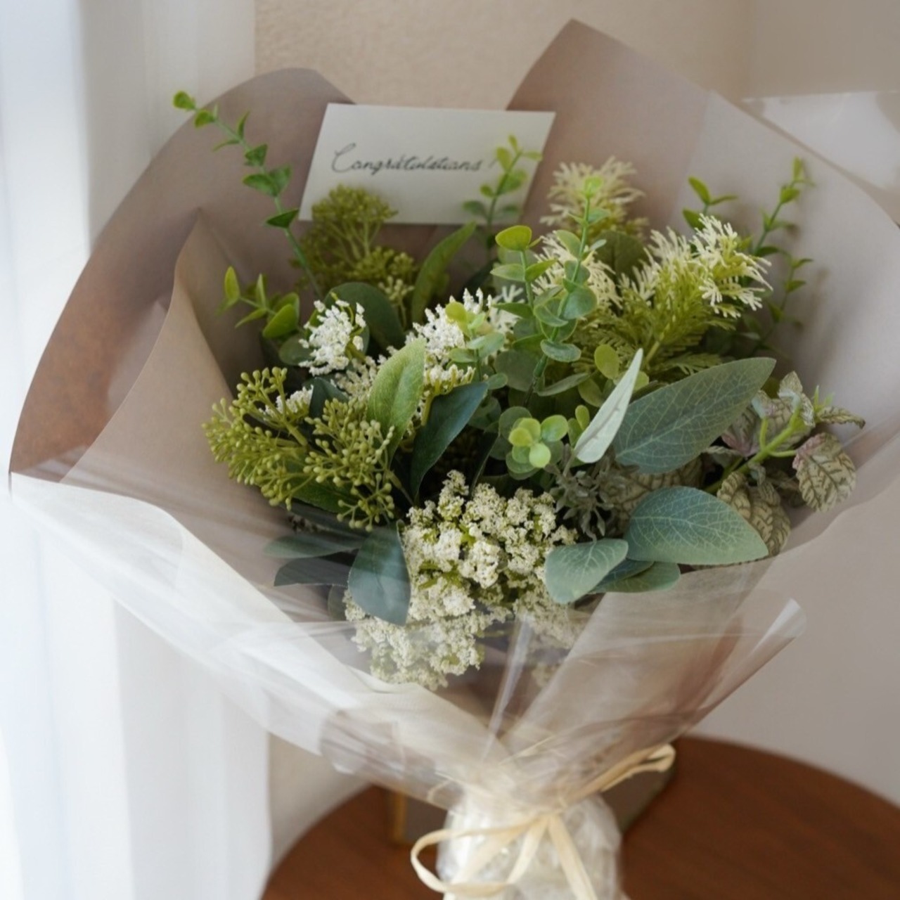 bouquet ボタニカル グリーン アーティフィシャルフラワー