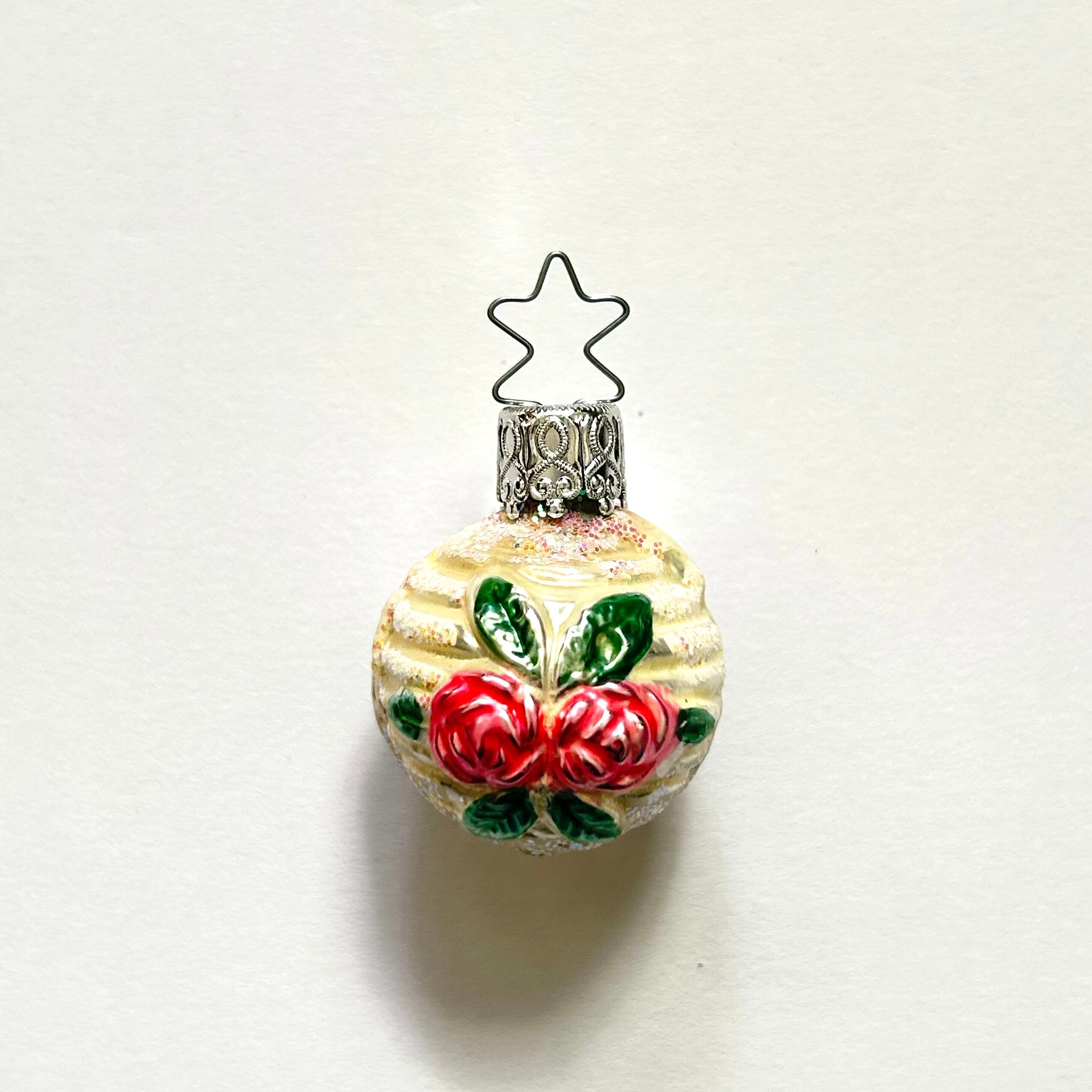 ビンテージ 西ドイツ INGE-GLAS ミニガラスオーナメント 薔薇 | 世界の