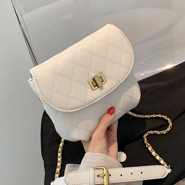 eignレディースバッグ2020ニューウェーブファッションダイヤモンドチェーンクロスボディバッグサマーネットレッドショルダースモールスクエアバッグ Tiancai_Wing_Bag1732733