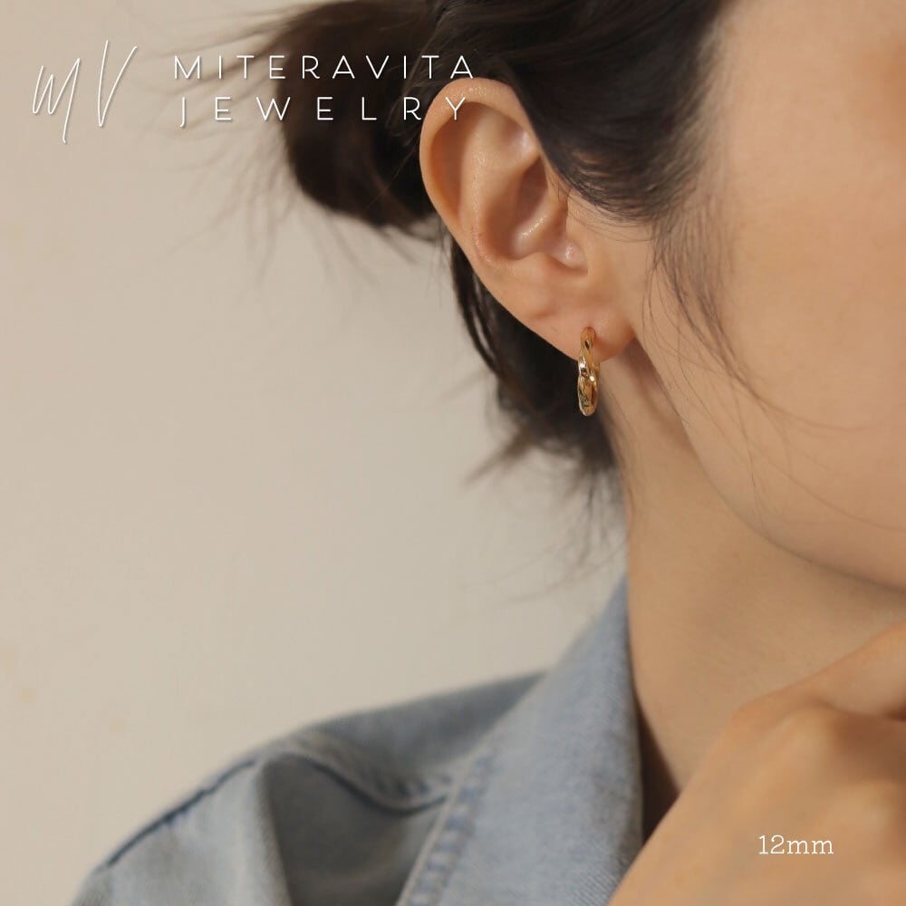 モビウスウェーブ フープピアス 8mm 〜 20mm 金属アレルギー対応