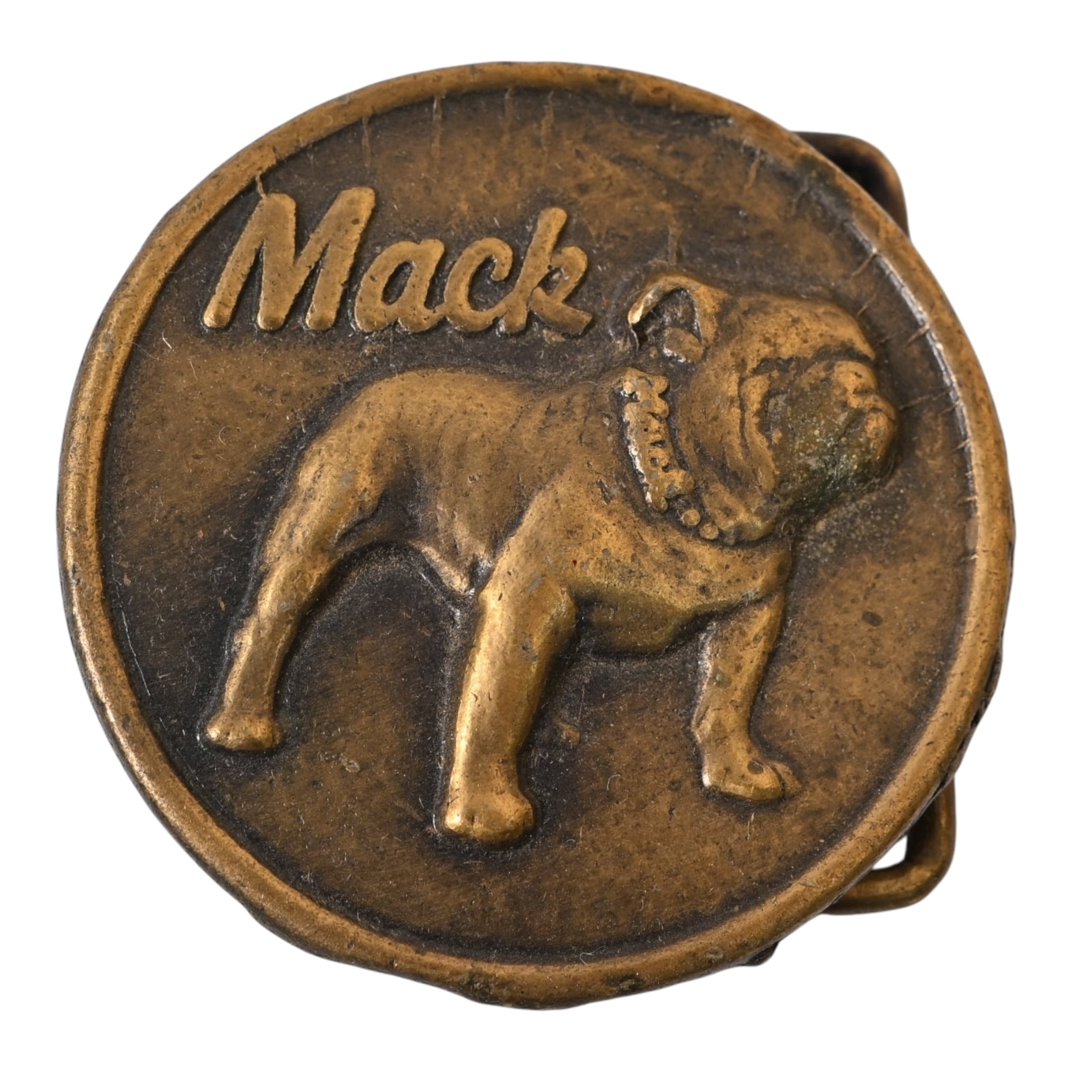Mack Trucks 犬　バックル　ベルト　ヴィンテージ 70's Vintage Mack Trucks Bulldog Buckle #05 | Button Works Store