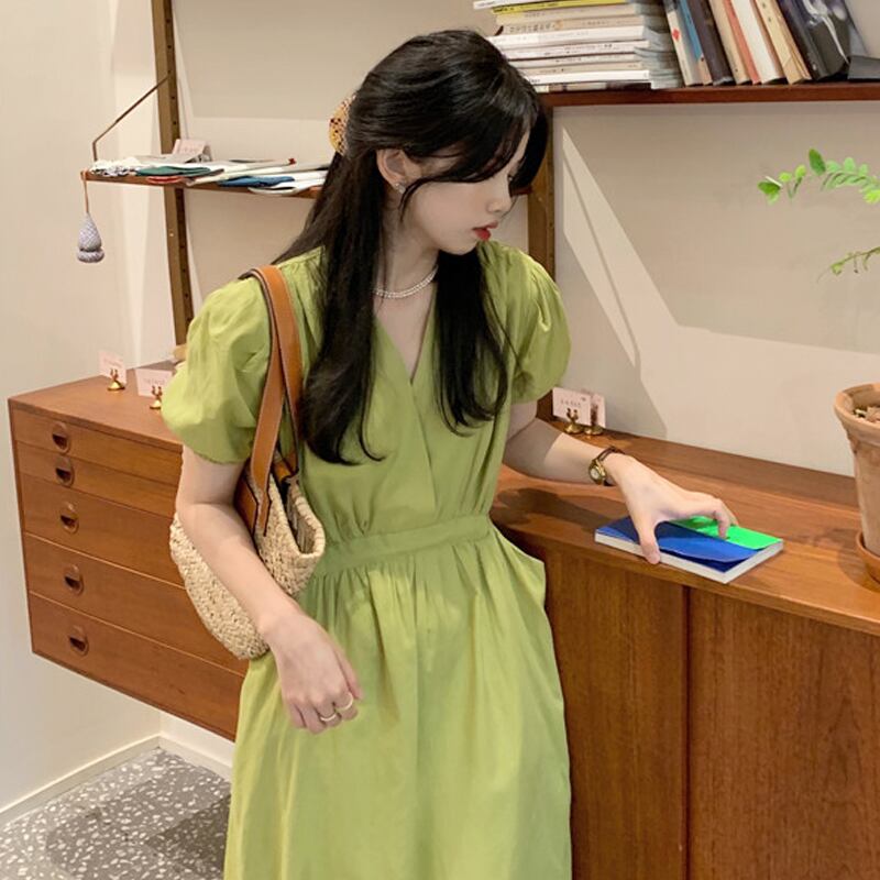グリーンスリーブドレス レディースサマースタイルスカート 夏物 試着室96829519504