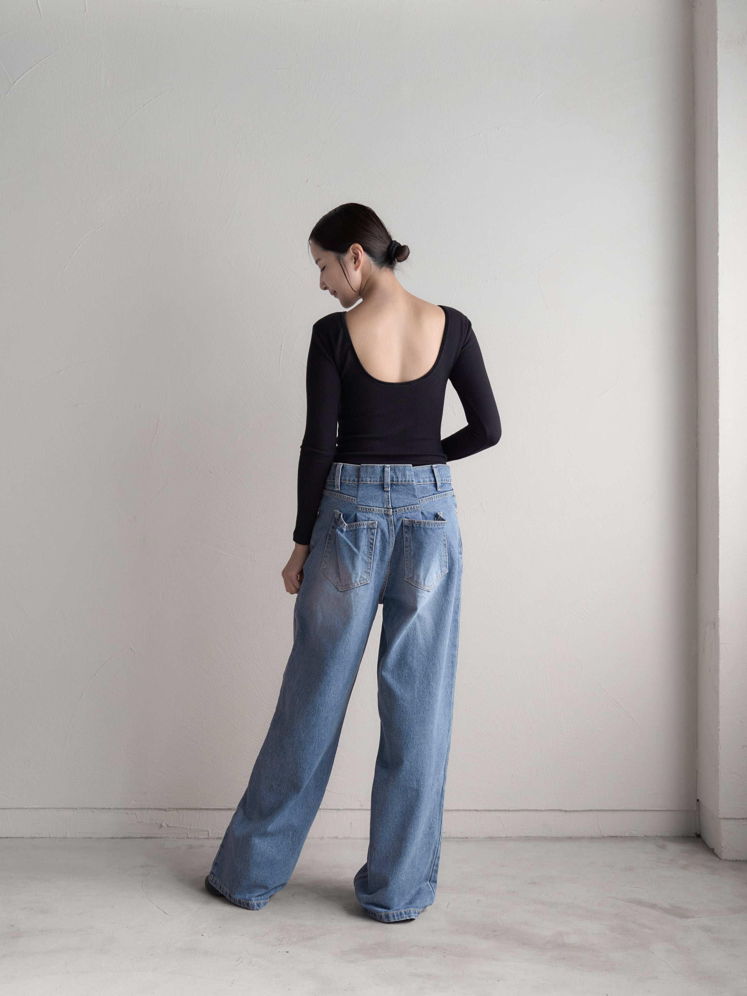 fete♡Tucked Denim Pants タックデニムパンツ S 6/19Fri.20Sat.NAGOYA POPUP再販開始!!】Tucked Denim Pants タック