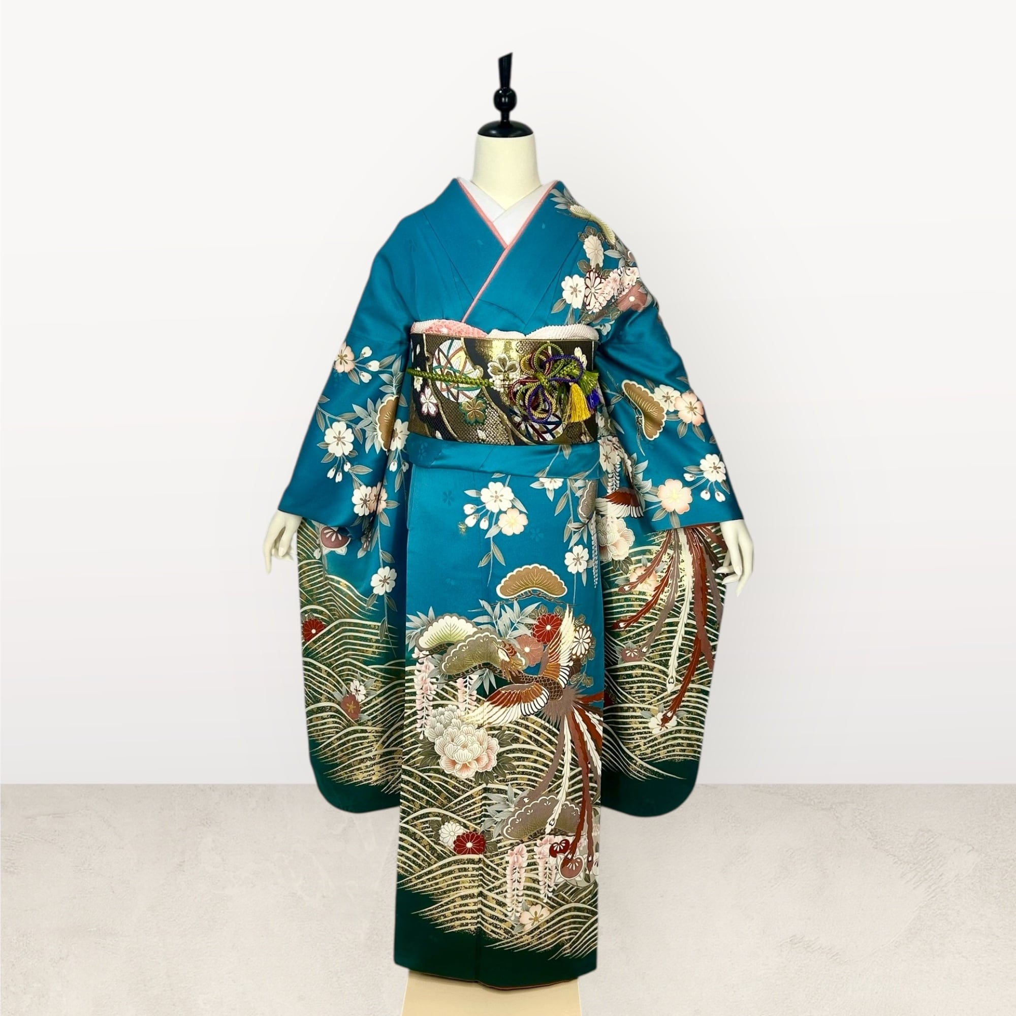 ちここ振袖フルセット　小物一式フルセット 振袖レンタル フルセット F-014-MLサイズ | きものレンタル as着物