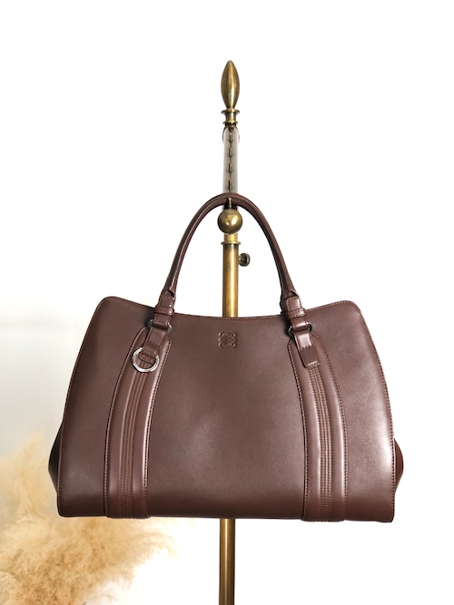 LOEWE ロエベ ハンドバッグ ブラウン アナグラム レザー トートバッグ vintage ヴィンテージ オールド sr6m4v
