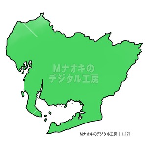 少しゆるい愛知県地図　Aichi prefecture map a little loose