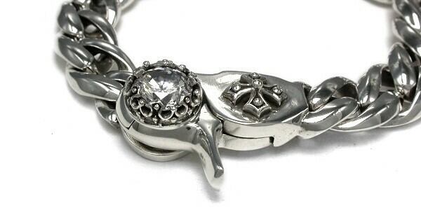 シルバー925】高品質シルバーブレスレット 重厚感Silver CZダイヤ