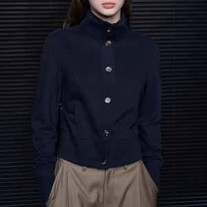 フロントボタンスウェットトップス ・21009 フロントボタンスウェットトップス ・21009