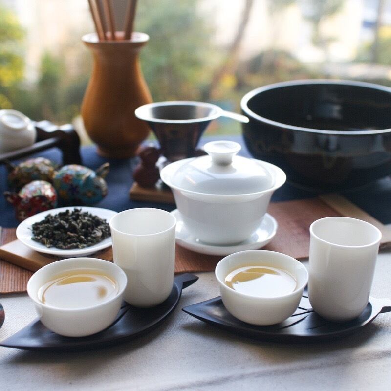 白磁登古　茶器　茶碗 白磁蓋碗 100ml 【10個セット】- Gai-Wan/10pcs - | 三陽茶荘