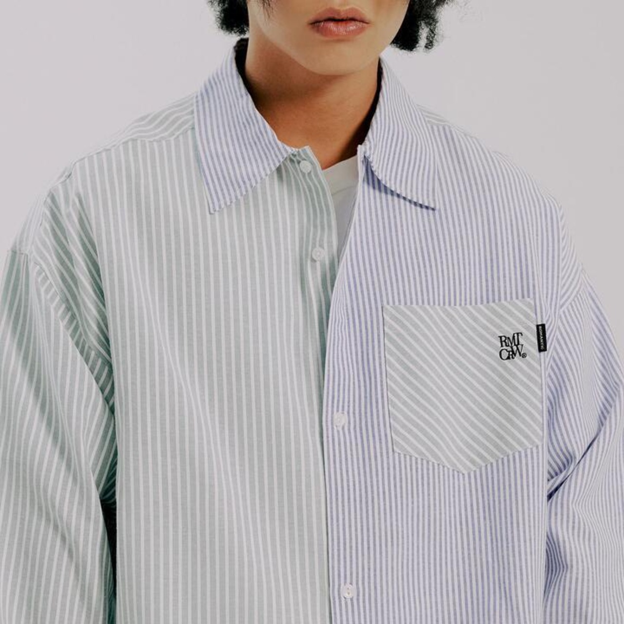 MIX COLOR STRIPE SHIRT_GREEN