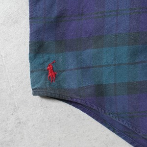 90s Ralph Lauren black watch shirt "The Big Oxford" [L] 古着