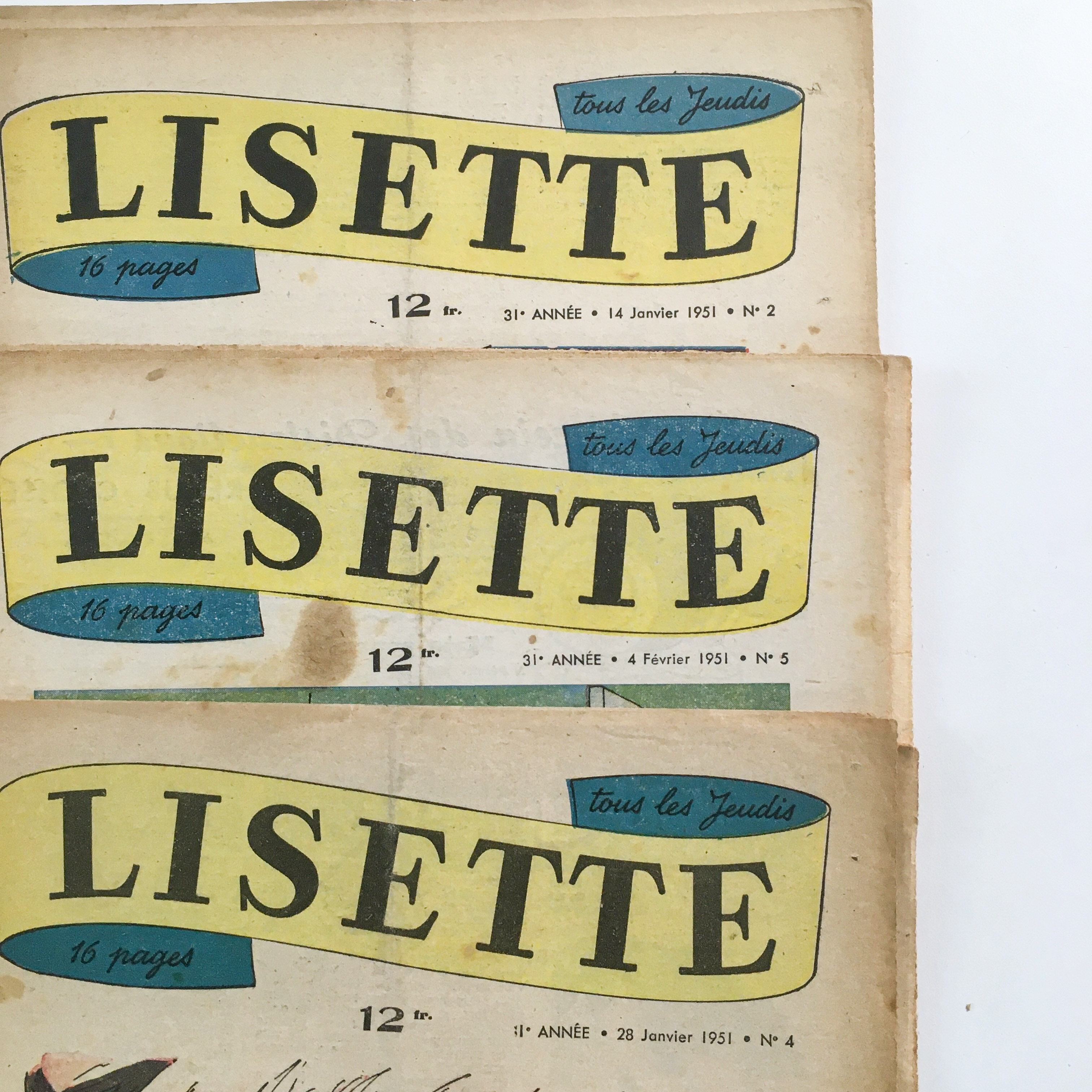 訳あり 7点 ヴィンテージ 紙もの Lisette 子ども新聞 少女冊子
