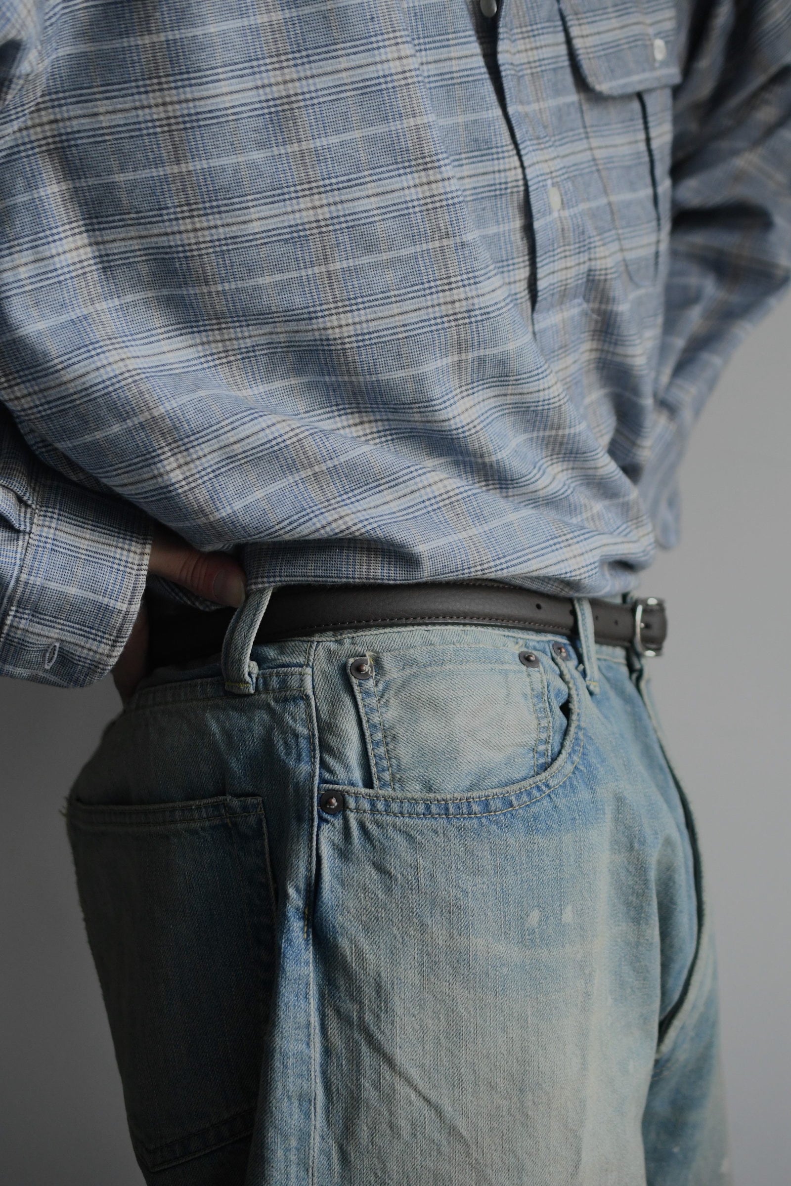 ERA. EO SHRINK AUTHENTIC BELT ナローベルト 本革 ERA. / EO SHRINK AUTHENTIC NARROW BELT (BLACK,CHOCOLATE) | nariwai