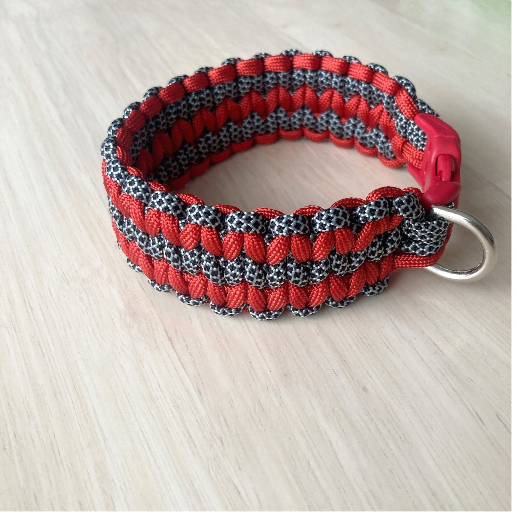 わんにゃん　パラコード首輪　パラコード パラコード首輪 ダブル編みハーフチョークタイプ