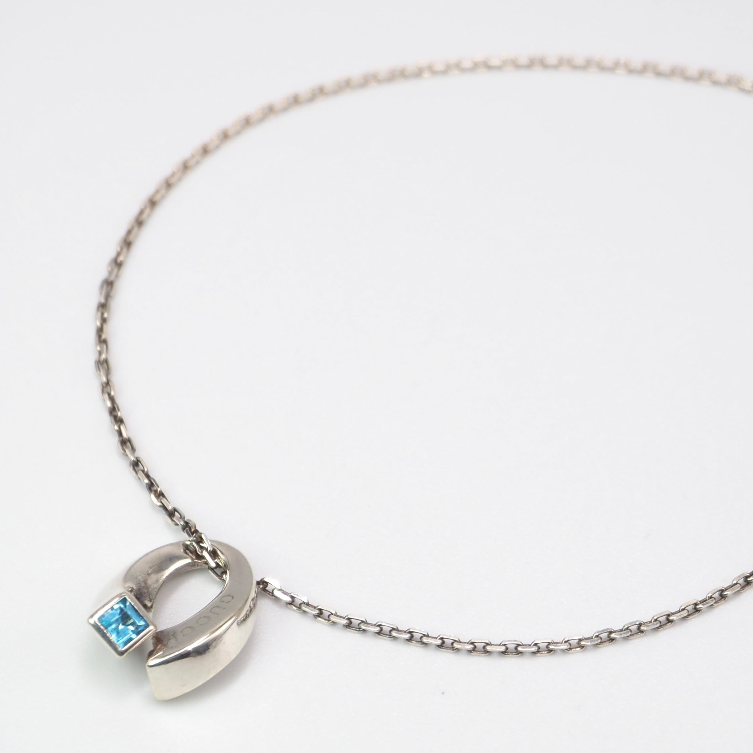 GUCCI ブルートパーズ ネックレス シルバー925 グッチ