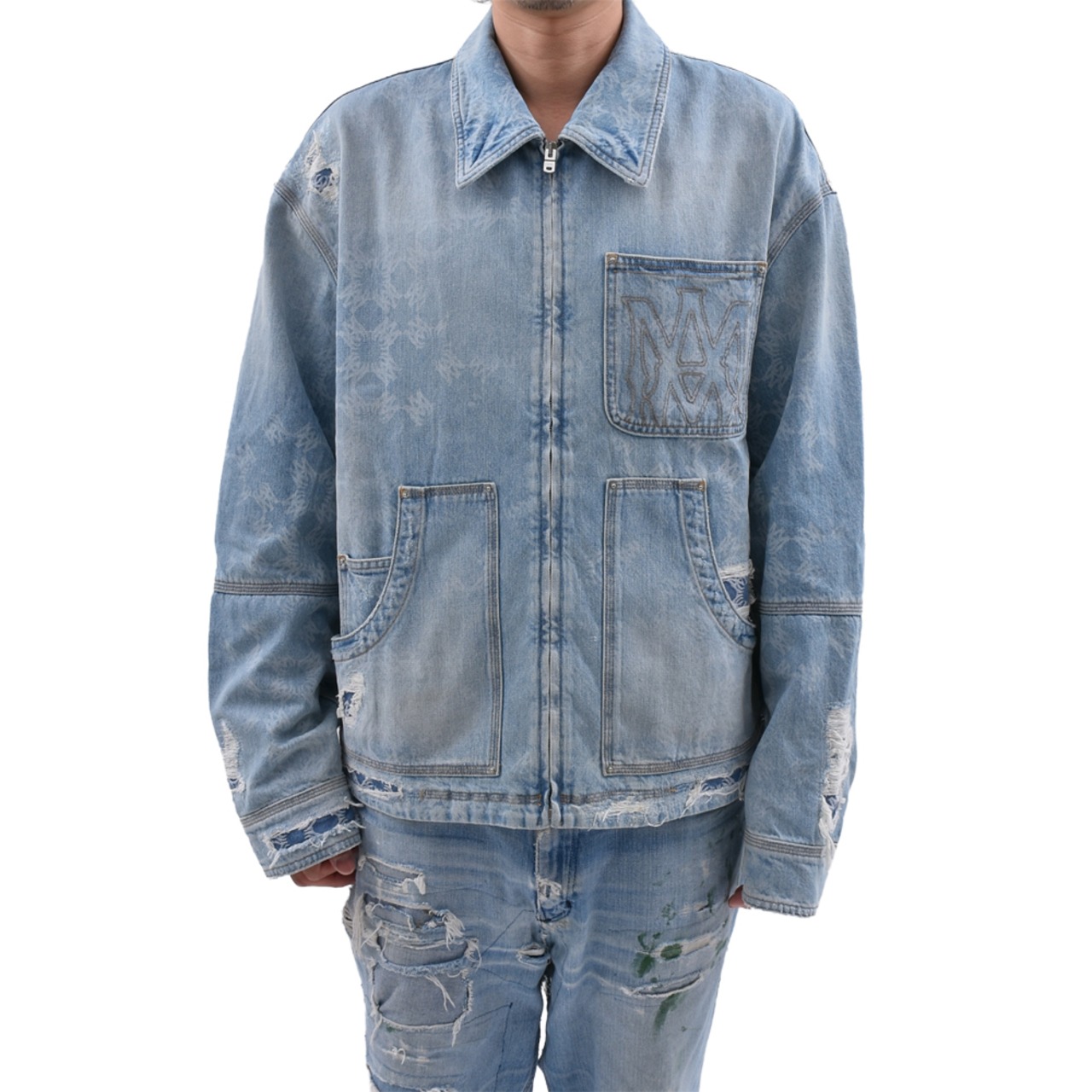 【AMIRI】DENIM REPAIR WORK JACKET - 1