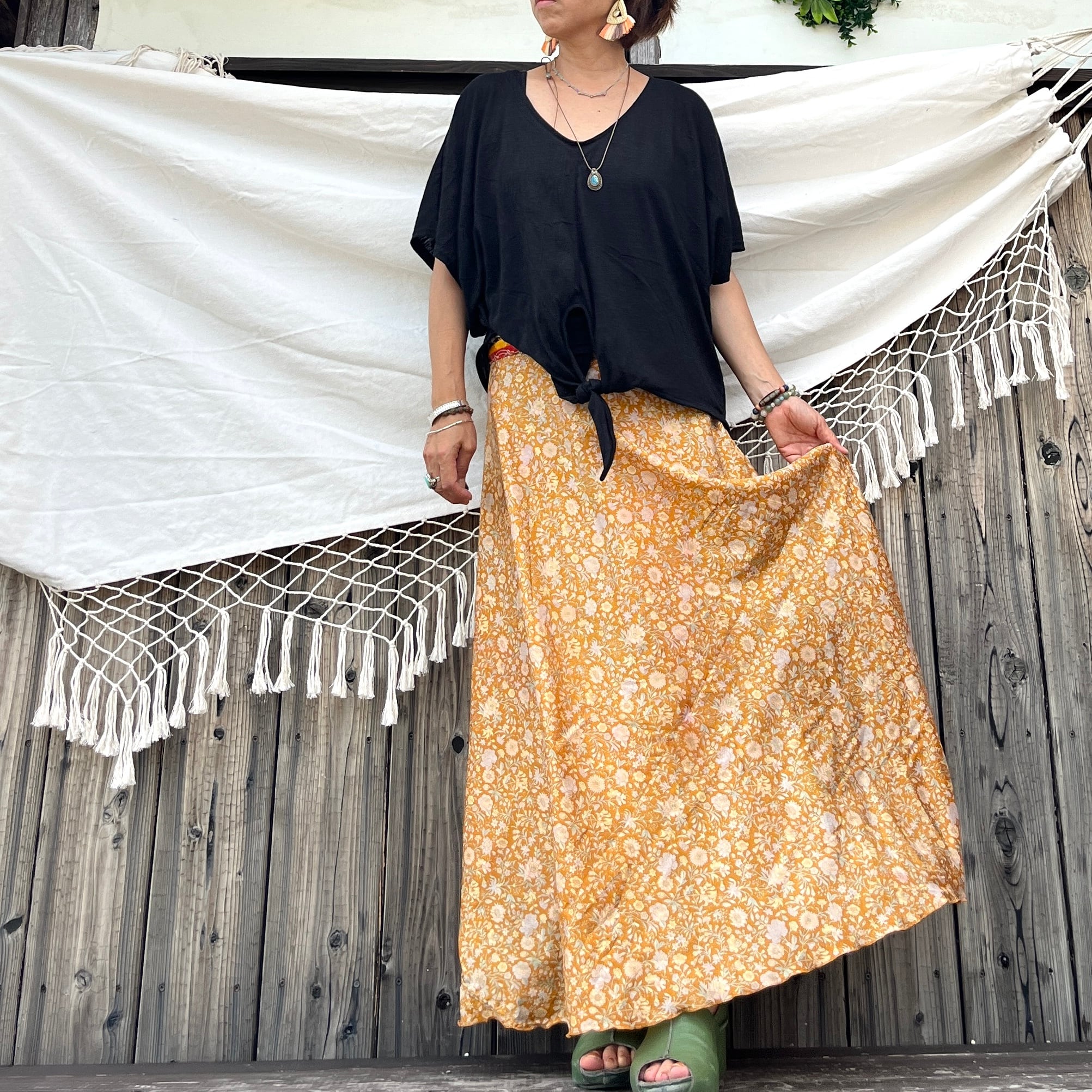 シルク巻きスカートn0670 | アジアン雑貨ルチュ