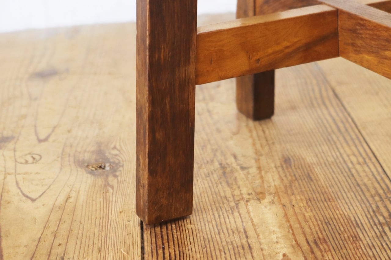 レトロ 丸椅子 スツール チェア 腰掛 無垢材 花台 飾り台 ナチュラル