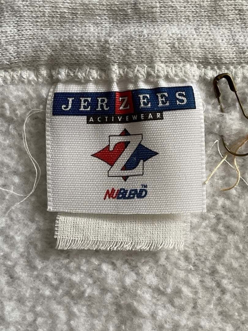 90s JERZEES スウェット カーディガン アッシュグレー ワンサイズ