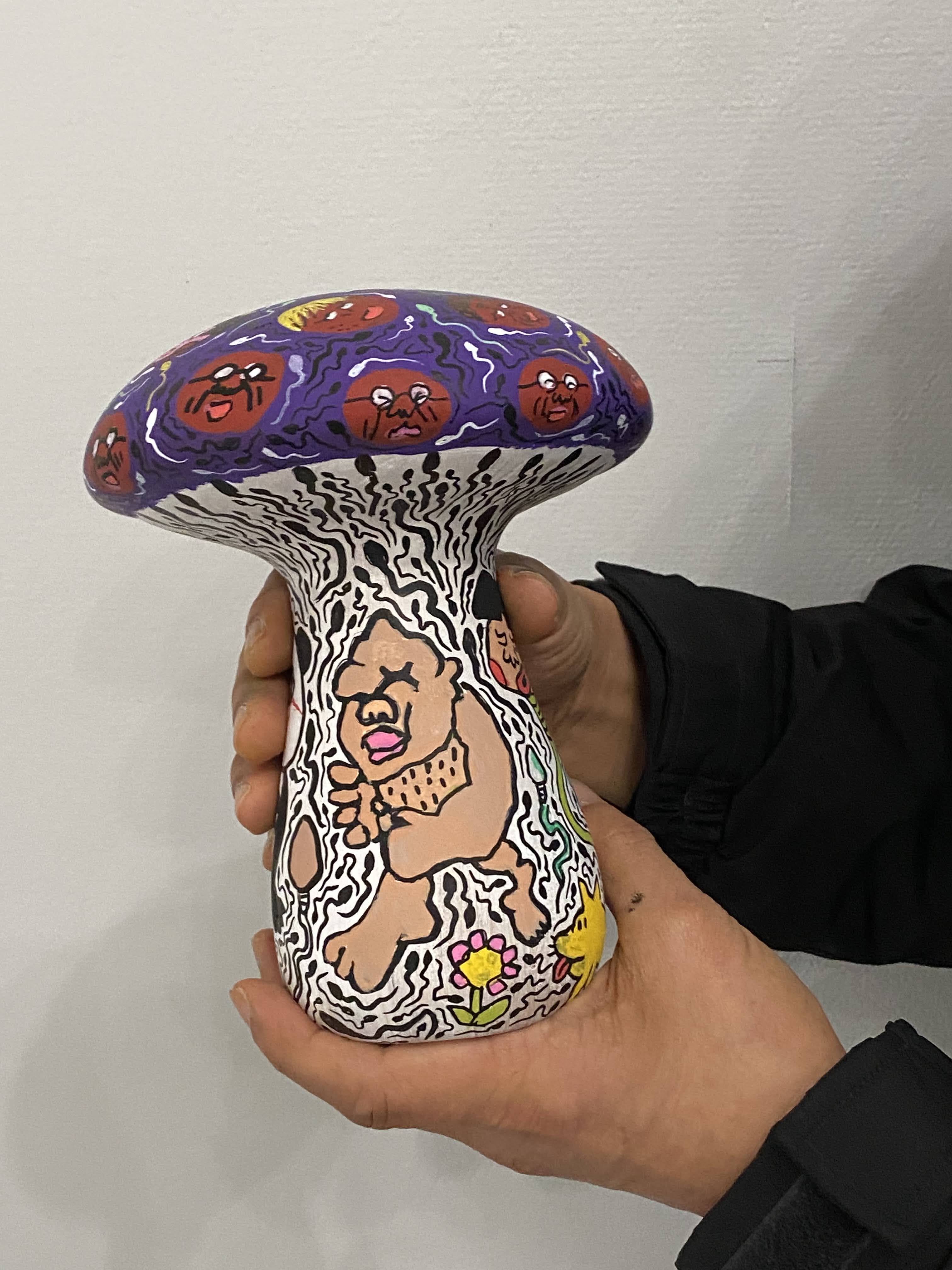 特大サイズ！村田家族精子毒キノコのオブジェ(手描き)血まみれパンダ