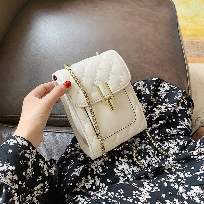 スモールバッグ女性バッグ2020新しいタイドネットレッドファッションダイヤモンドチェーンクロスボディバッグワイルドインショルダー携帯電話バッグ Tiancai_Wing_Bag6729034