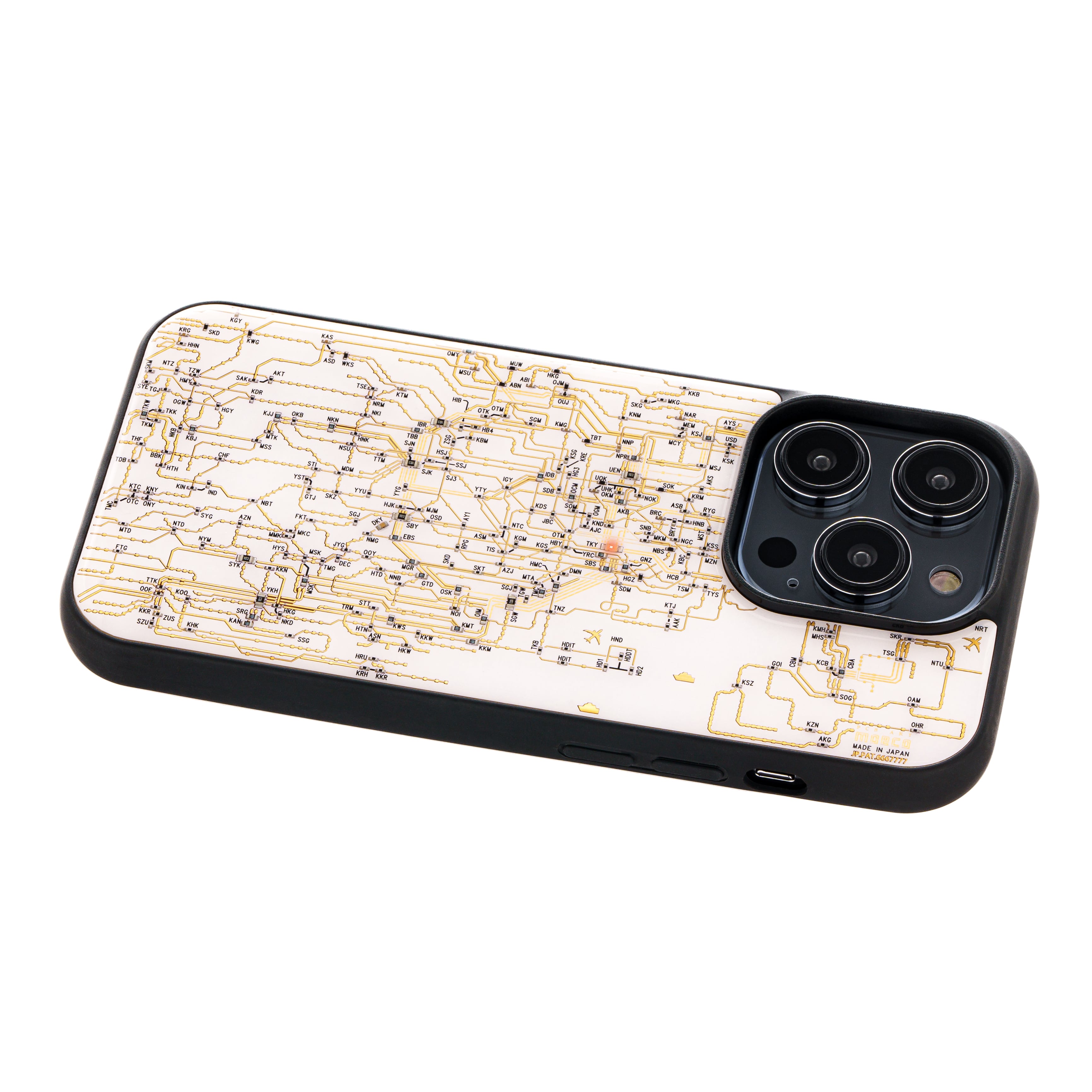 FLASH 東京回路線図 iPhone 12 / 12 Pro ケース FLASH 東京回路線図 iPhone 14 Pro ケース | PCB ART moeco