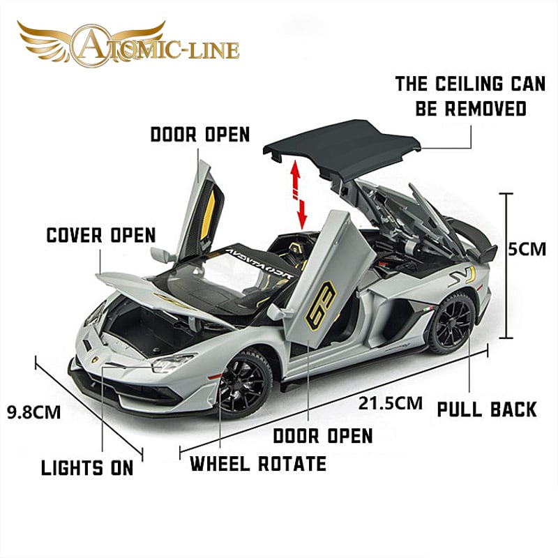 ランボルギーニ SVJ63 アヴェンタドール 1/24 ミニカー 全4色 ライト