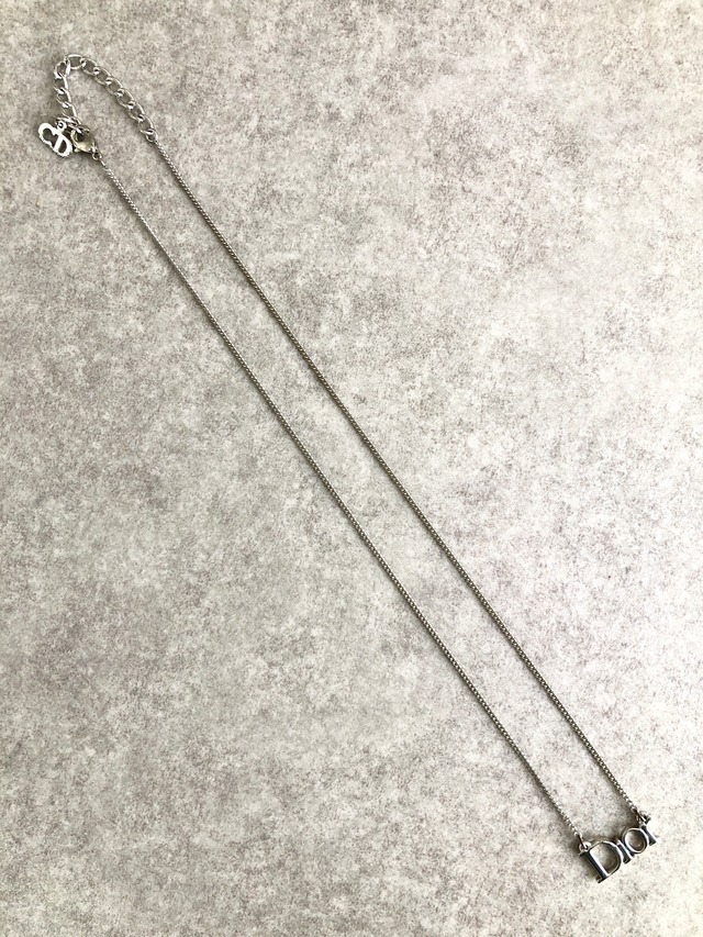 Christian Dior クリスチャン ディオール ネックレス シルバー ロゴ vintage ヴィンテージ オールド ymmgg4