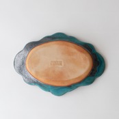 moku moku Oval Plate / Turquoise
