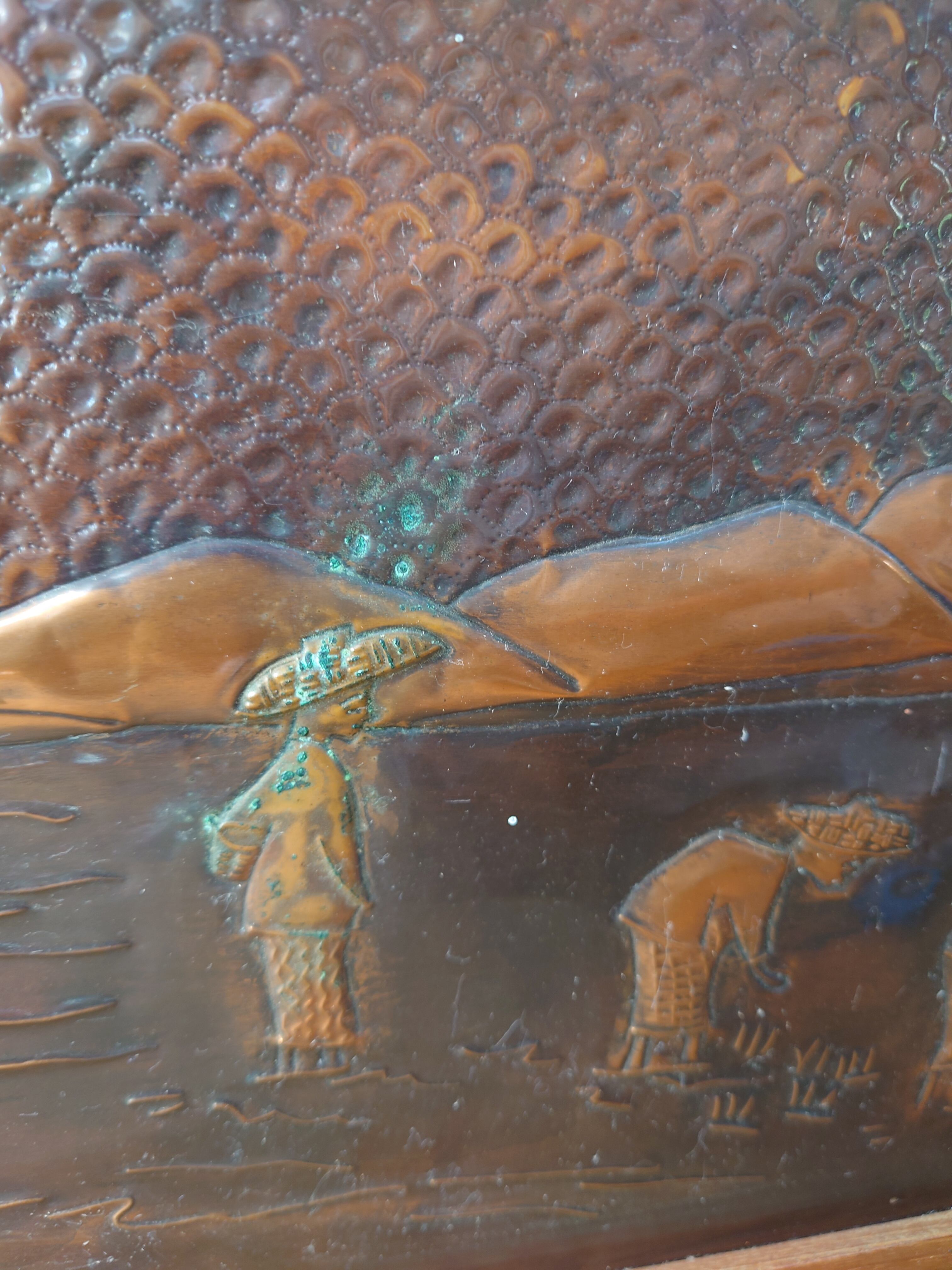 銅板画 南国 2枚セット ビンテージ 銅板画 南国 2枚セット ビンテージ