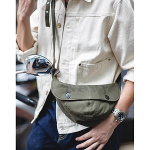 ミリタリーロゴキャンバスショルダーバッグ 10091