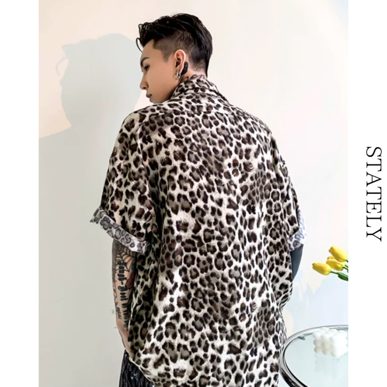 Leopard Flow レオパードシャツ_T291・画像6