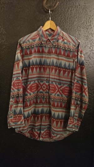 1980a L.L.Bean Native Pattern Flannel Shirts