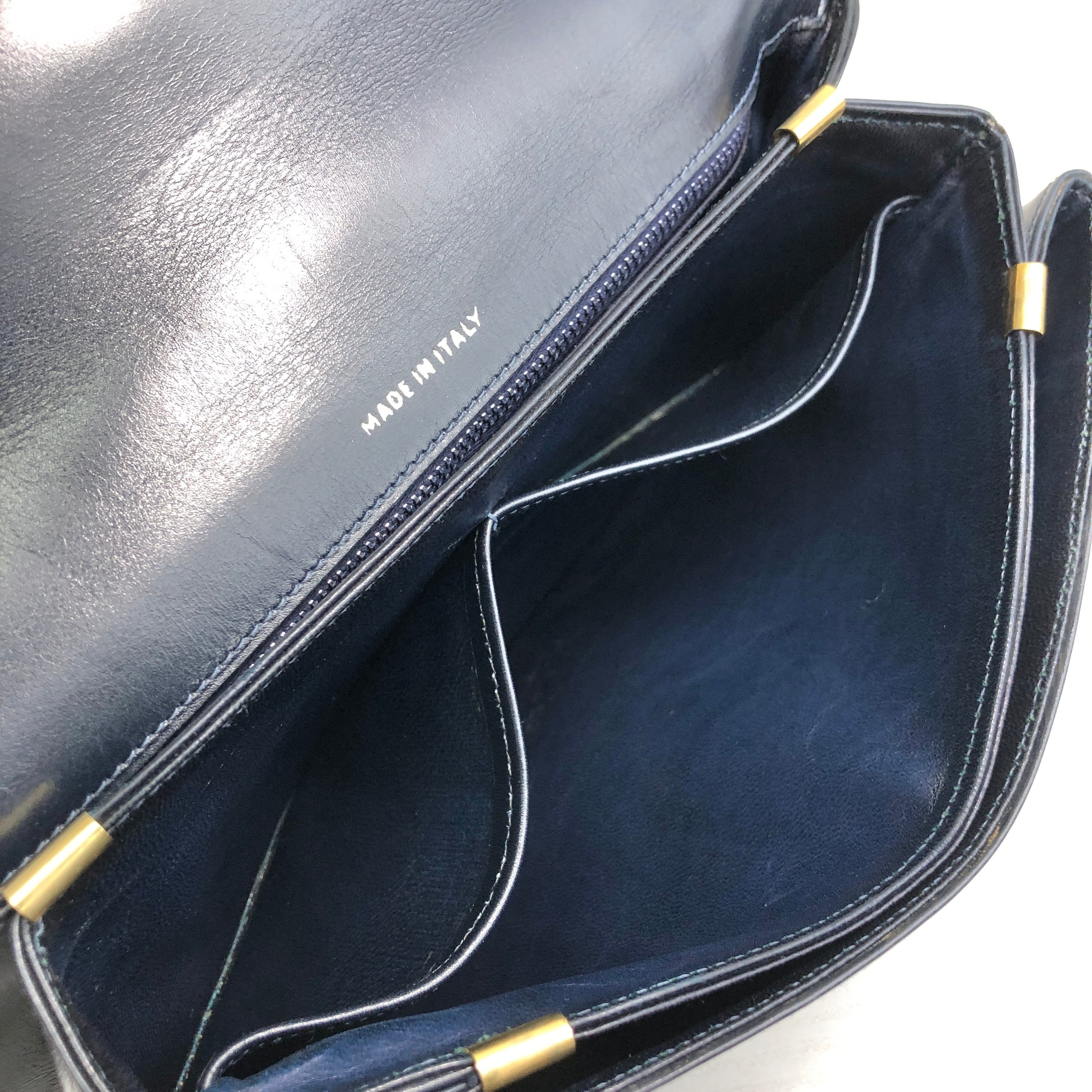 CELINE セリーヌ ショルダーバッグ ダークネイビー ホースビット