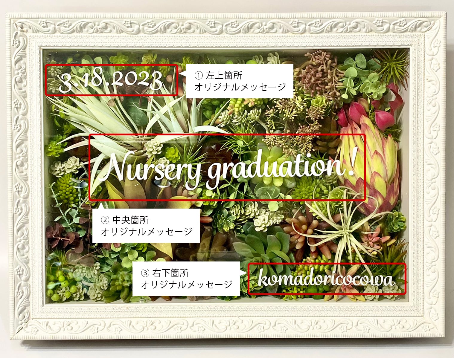 Wall green art / 額縁型ウォールグリーンアート ( 名入れオーダー対応