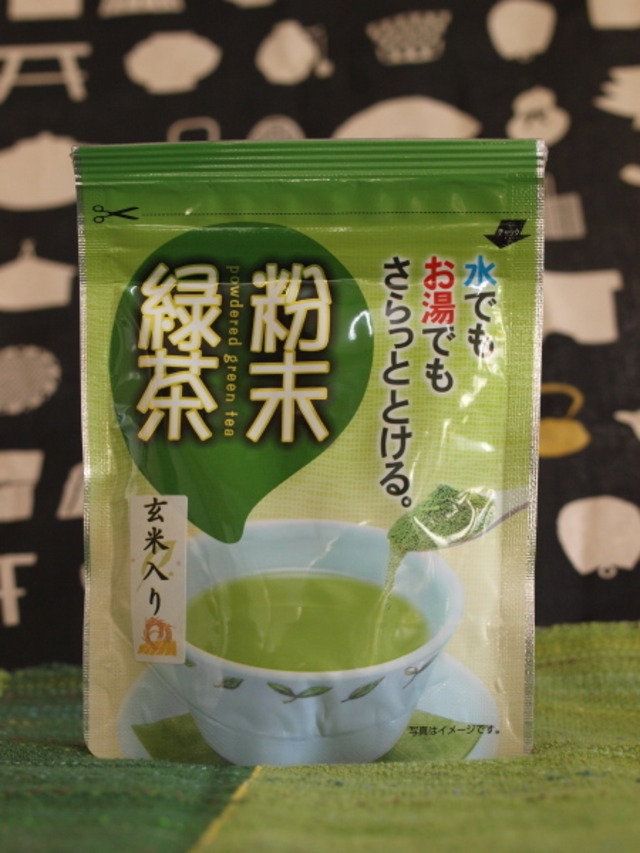 玄米パウダー入り粉末緑茶　100g詰め