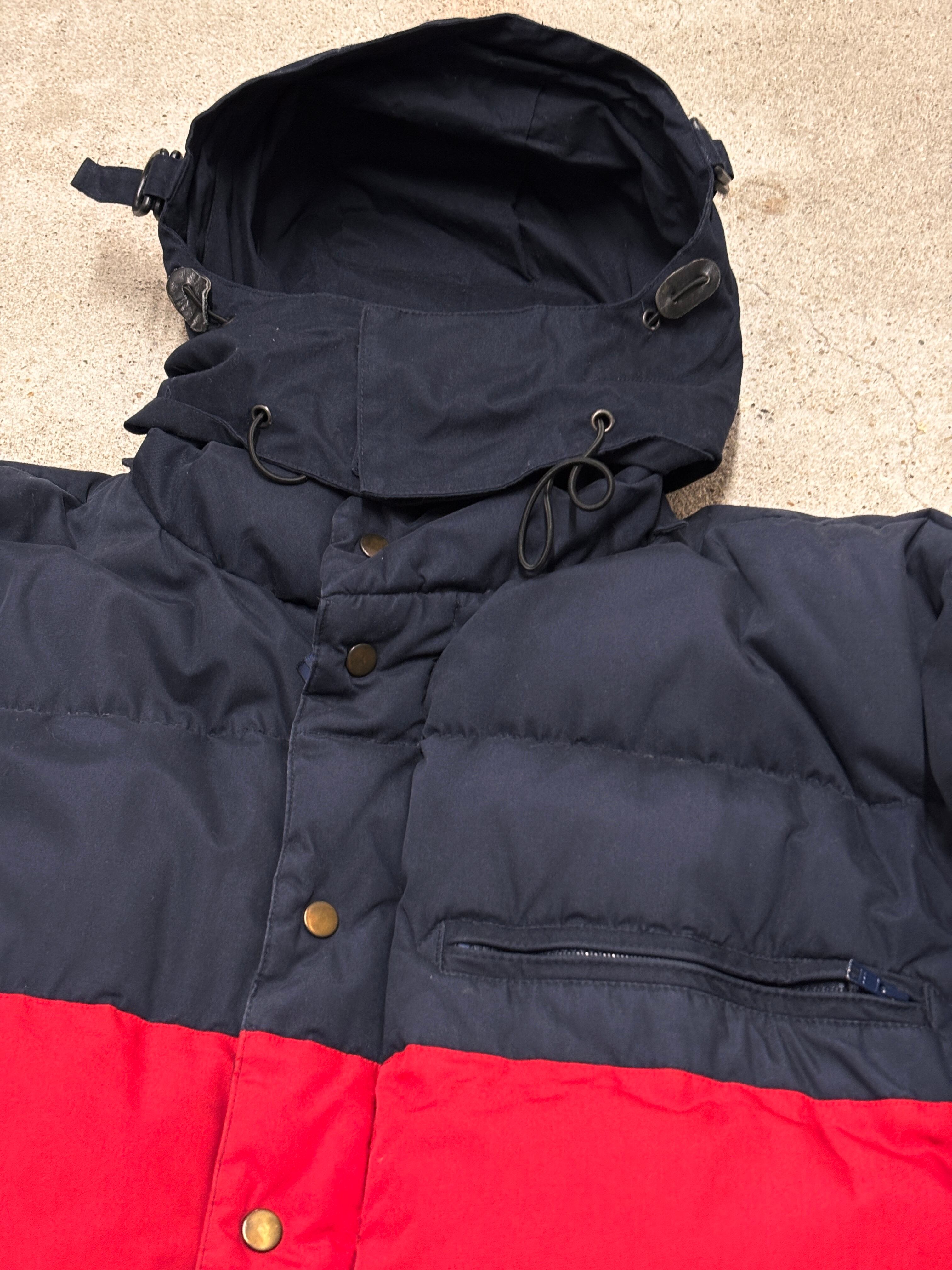 90～00s OLD STUSSY/Down Jacket/紺タグ/M/ダウンジャケット/ボ－ダ