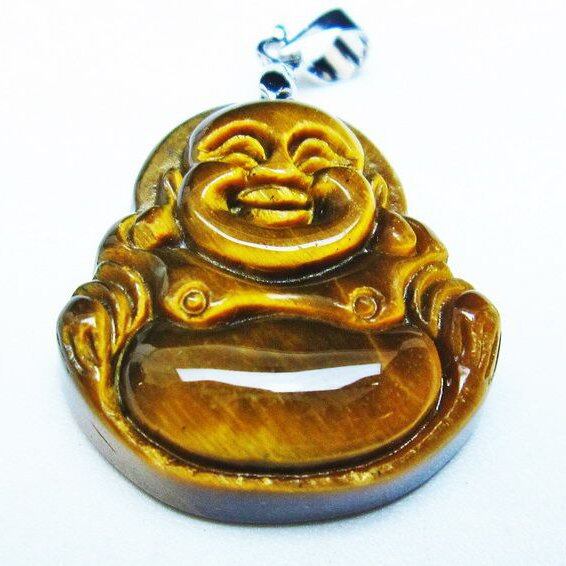 イエロータイガーアイ ペンダント 布袋様 タイガーアイ 一点物 メール便可 [M便 1/20] 112-11444